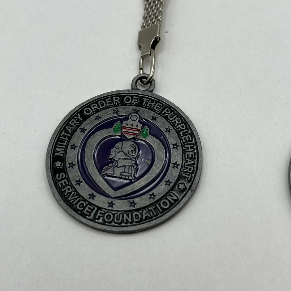 Vintage Lot of 3 Military Order‎ of the Purple Heart Service Foundation Keychain